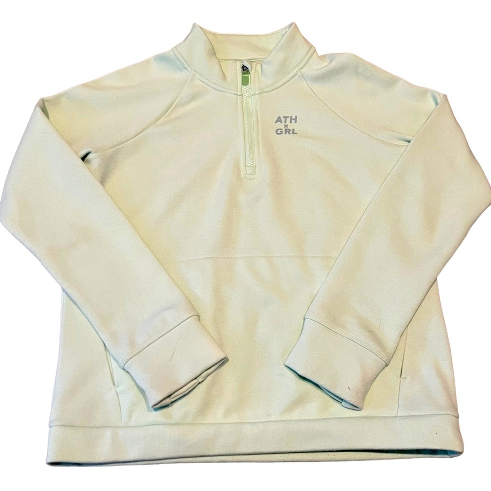 Athleta Girl mint green quarter zip sweatshirt size 14